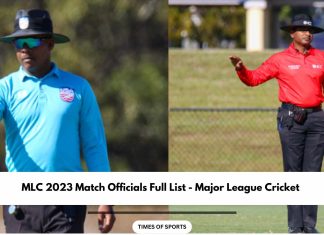 MLC 2023 Match Officials