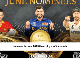 June 2023 Men's player of the Month Nominees