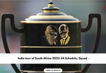 SA vs IND 2024 Schedule