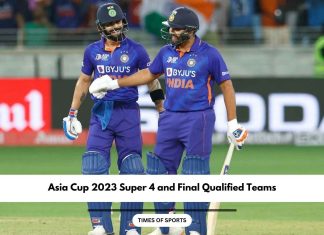 Asia Cup 2023 Super 4 Qualified Teams