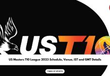 US Masters T10 League 2023 Schedule