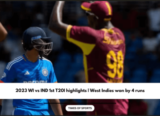 2023 WI vs IND 1st T20I highlights