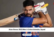 Asian Games 2023 Men's Cricket Schedule