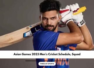 Asian Games 2023 Men's Cricket Schedule