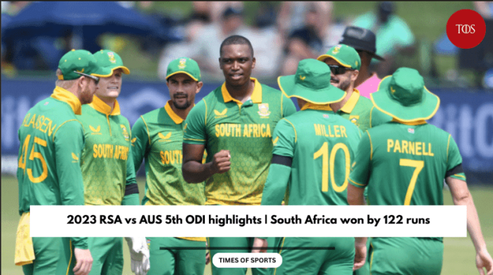 2023 RSA vs AUS 5th ODI highlights
