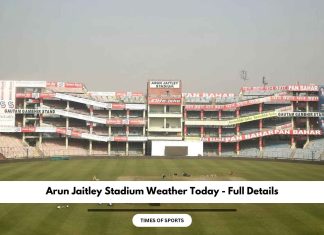 Arun Jaitley Stadium Weather Today