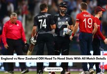 England vs New Zealand ODI Head to Head Stats
