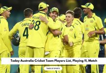 Today Australia Cricket Team Players List