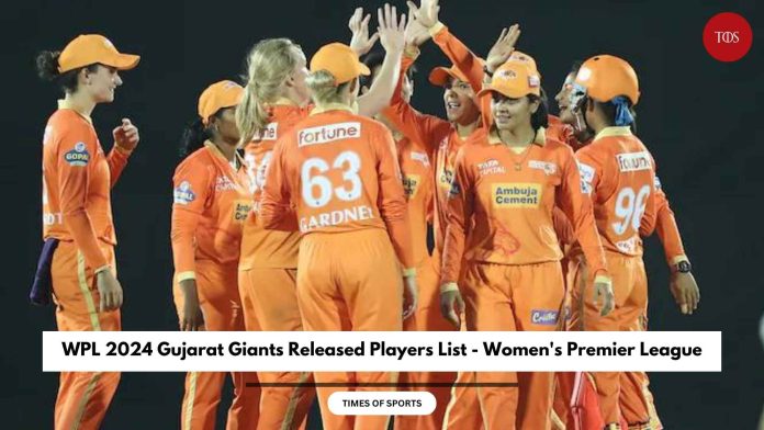 WPL 2024 Gujarat Giants Released Players List