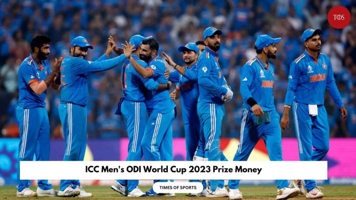 ICC Men's ODI World Cup 2023 Prize Money