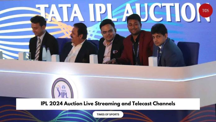 IPL 2024 Auction Live Streaming and Telecast Channels