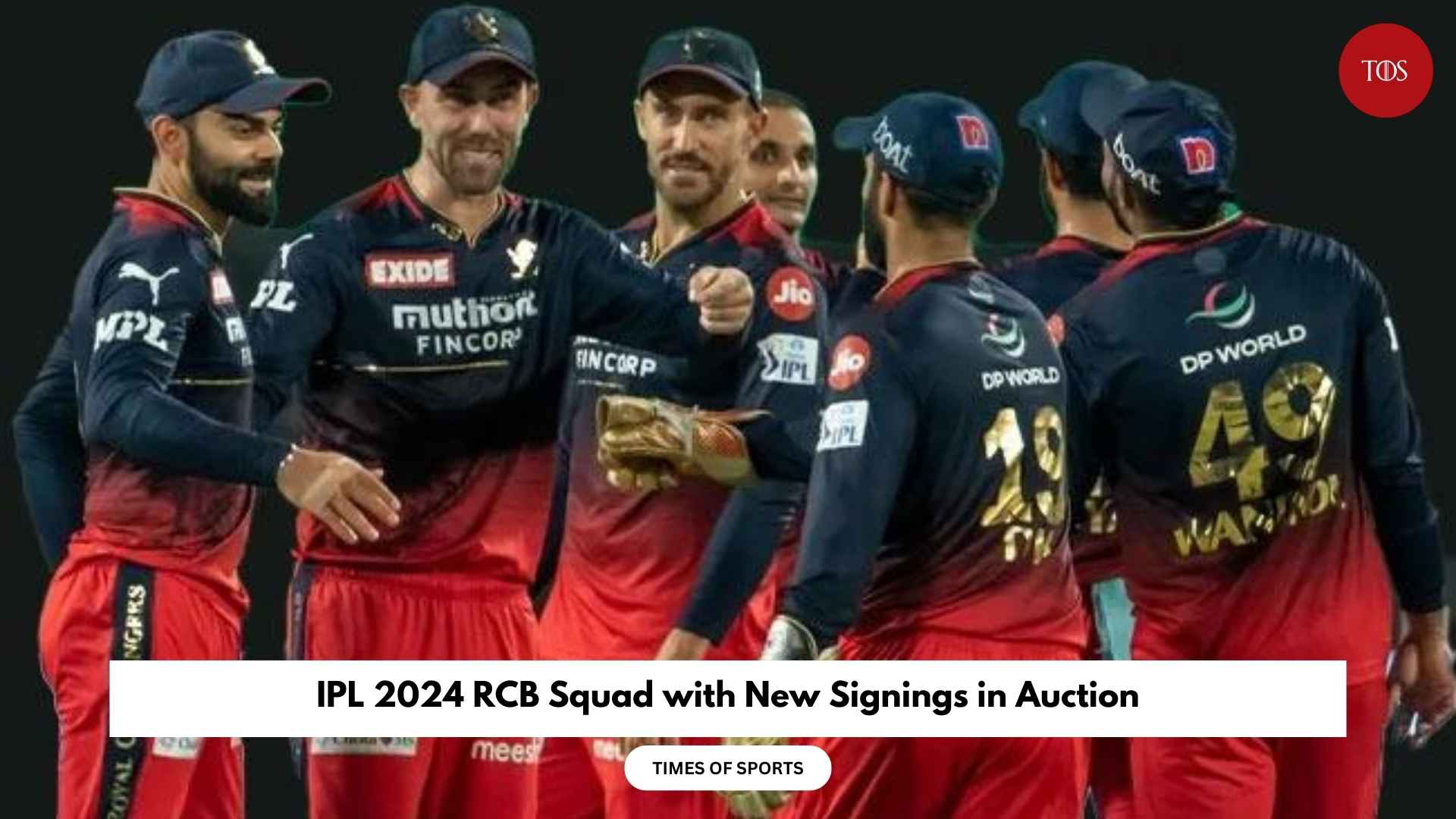 IPL 2024 RCB Squad with New Signings in Auction