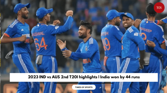 2023 IND vs AUS 2nd T20I highlights