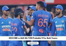 2023 IND vs AUS 4th T20I Probable 11