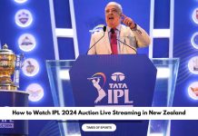 IPL 2024 Auction Live Streaming in New Zealand