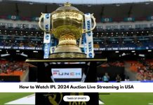 IPL 2024 Auction Live Streaming in USA