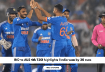 2023 IND vs AUS 4th T20I highlights