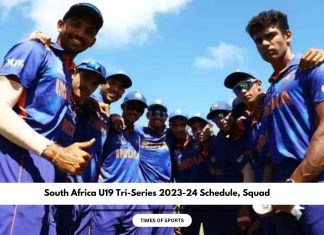 South Africa U19 Tri-Series 2023-24 Schedule