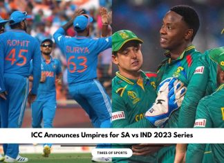 Umpires for SA vs IND 2023 Series
