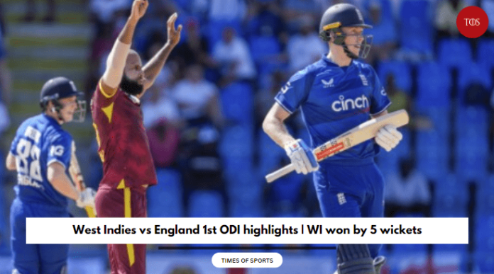 West Indies vs England 1st ODI highlights