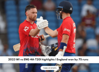 2023 WI vs ENG 4th T20I highlights