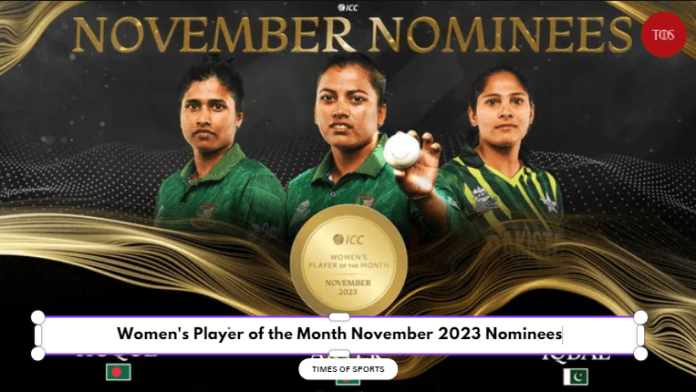 Women's Player of the Month November 2023 Nominees