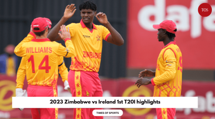 2023 Zimbabwe vs Ireland 1st T20I highlights