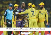 IPL 2024 Replacement Players
