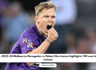 2023-24 Melbourne Renegades vs Hobart Hurricanes highlights