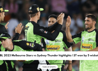 BBL 2023 Melbourne Stars vs Sydney Thunder highlights