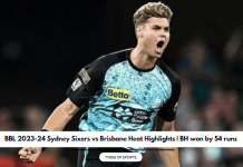 BBL 2023-24 Sydney Sixers vs Brisbane Heat Highlights