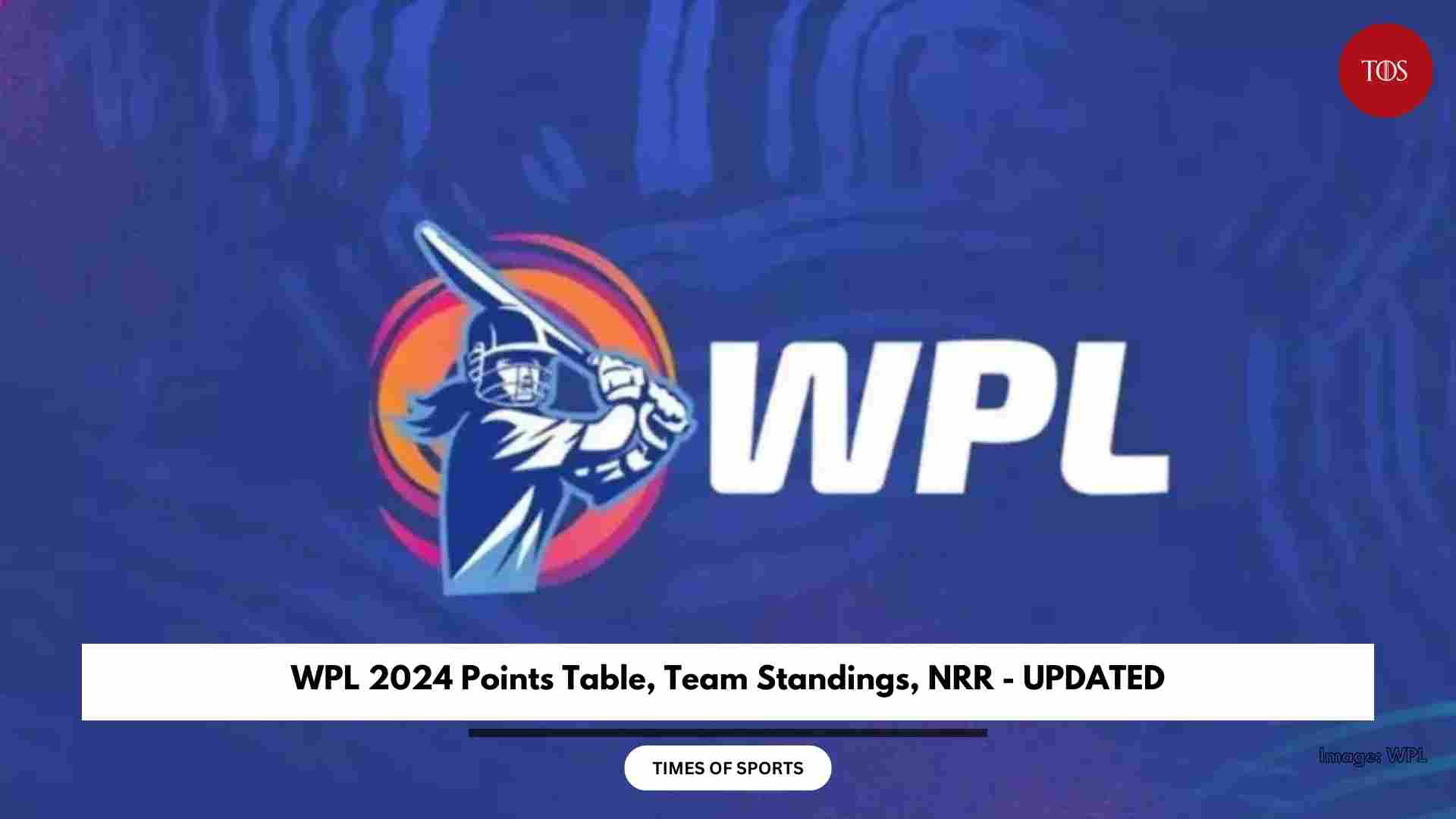 WPL 2024 Points Table, Team Standings, NRR UPDATED