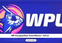 WPL Emerging Player Award Winners