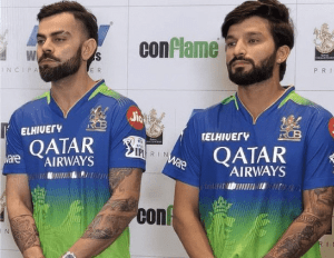Virat Kohli and Rajat Patidar in rcb green jersey for IPL 2024