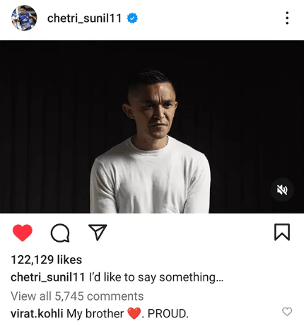 Virat Kohli's Comment On Sunil Chhetri's Retirement