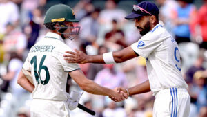 Jasprit Bumrah and Nathan McSweeney