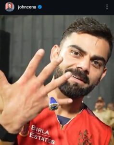 John Cena Sharing Virat Kohli Image