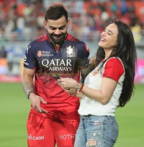 Preity Zinta and Virat Kohli