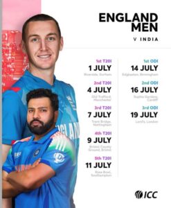 ICC Poster for India's tour of England 2026