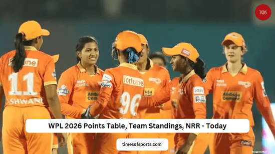 WPL 2026 Points Table, Team Standings, NRR WPL 2026 Points Table, Team Standings, NRR