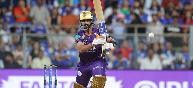 KKR Pile Up 220 as Ajinkya Rahane, Raghuvanshi Lead the Charge at Wankhede KKR Pile Up 220 as Ajinkya Rahane, Raghuvanshi Lead the Charge at Wankhede
