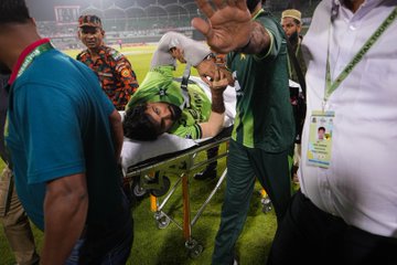 Hussain Talat Rushed to Hospital After Shoulder Injury