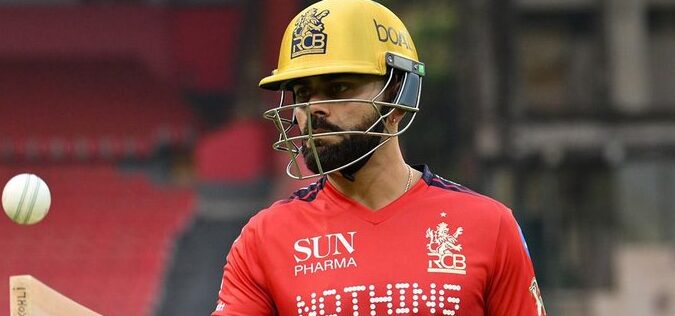 Virat Kohli Strikes at 241 in RCB Warm-Up Game; Jitesh Sharma Shines with Intent Virat Kohli Strikes at 241 in RCB Warm-Up Game; Jitesh Sharma Shines with Intent