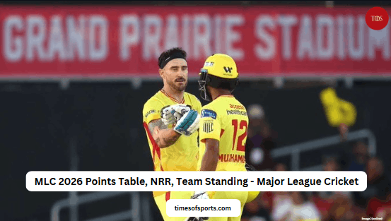MLC 2026 Points Table, NRR, Team Standing